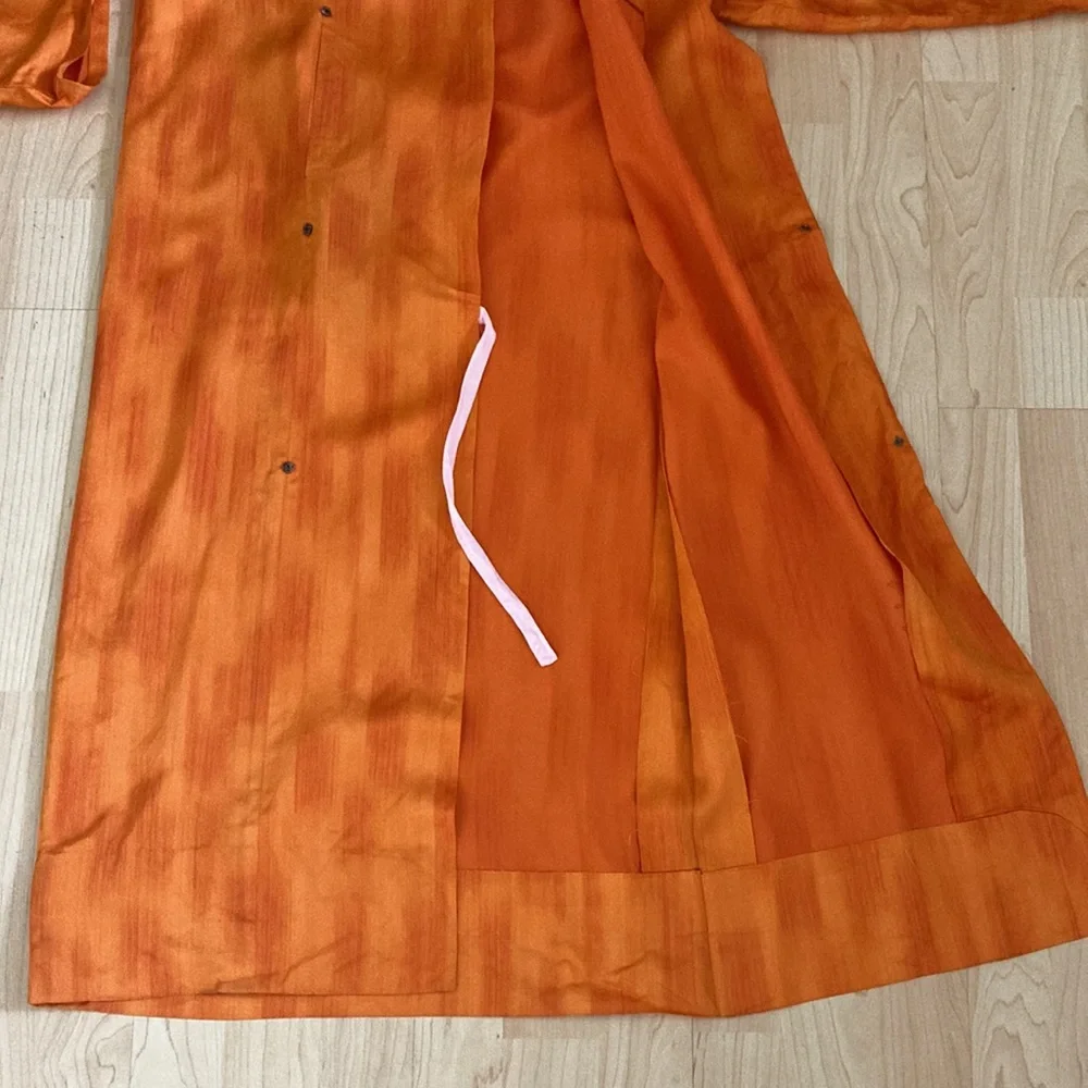Burnt orange homemade kimono snap dress - Picture 9 of 11